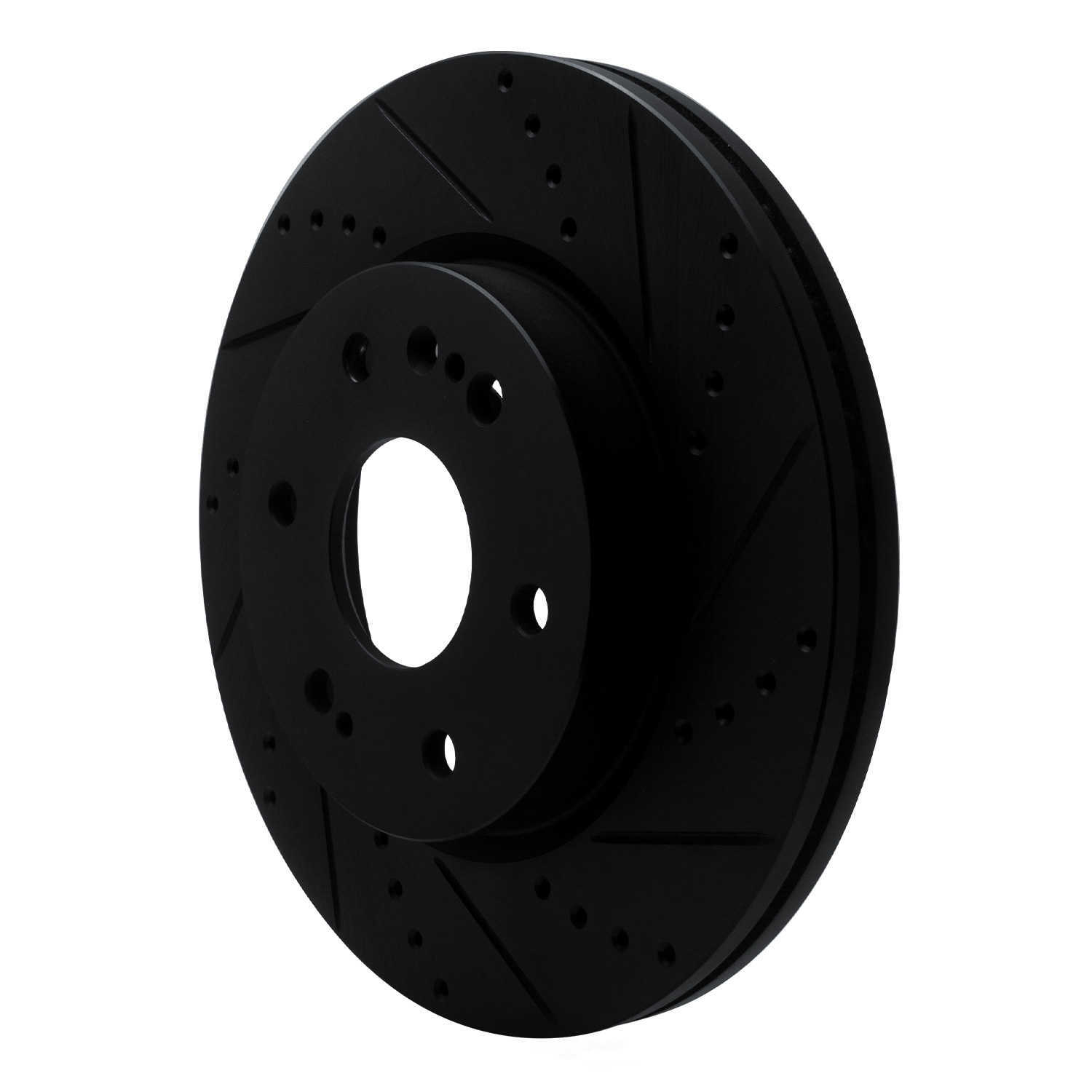 Dynamic Friction Company 633-47080R DFC Brake Rotor - Drilled And Slotted - Black