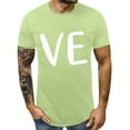 thumbnail image 4 of Hot Sale!! T-Shirts de la Saint-Valentin pour Femmes Imprimés Graphiques Mignons Léopard Cœur Amour T-Shirts Décontractés Manches Courtes Col Rond Vert + TTG, 4 of 7