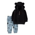 thumbnail image 3 of Carter's Child of Mine Baby Boy Hooded Long Sleeve Shirt and Pant Outfit Set, 4 piece, 0 - 24 Months, 3 of 3