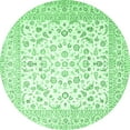 thumbnail image 1 of Ahgly Company Indoor Round Persian Emerald Green Traditional Area Rugs, 7' Round, 1 of 4