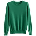 thumbnail image 7 of Gyexs Turtleneck Tops for Women Casual Long Sleeve Crewneck Pullover Tops Warm Soft Wool Seamless Pullover Fall Winter Outfits, Green, Size L, 7 of 7
