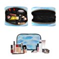 thumbnail image 5 of 3-Piece Travel Toiletry Bag Set, Hanging Wash Bag with Makeup Bag & Brush Case,Waterproof Cosmetic Organizer for Travel, Gym & Home Cerulean Feather Watercolor Art, 5 of 10