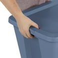 thumbnail image 6 of Sterilite 18 Gallon Tote, Plastic Storage Bin with Snap-on Lid, Blue, 6 of 10