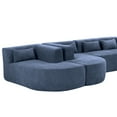thumbnail image 6 of Churanty Modular Boucle Floor Couch Set,Modern Compressed Sectional Sofa with Two Chaise Lounge,4 PC Free Combination Foam Sofa for Living Room,143.7" Blue, 6 of 22