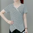 thumbnail image 6 of Pimfylm Women's 2024 Summer Tunic Tops Casual Short Sleeve Vneck Button Blouse Tshirts(White,L), 6 of 6