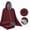 Wine, variant on Hooded USB Heated Shawl Wrap, Wearable Heating Blanket Poncho with Hood, 3 Heat Settings Zip Front Warm Cape for Women Winter Home Office