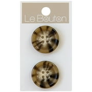 Le Bouton Beige 1" 4-Hole Buttons, 2 Pieces