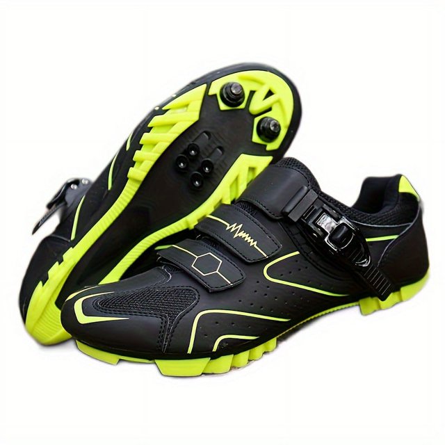 QJUHUNG Professional Men‘s Cycling Shoes with SPD Cleat Compatibility Breathable & Lightweight Design for Mountain Bike Riding & Racing Outdoors
