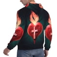 thumbnail image 4 of Lsque The Binding of Isaac Pattern Casual Men's Hoodie,Hooded Sweatshirt with Kangaroo Pocket,Pullover Hoodie-4X-Large, 4 of 8