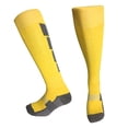 thumbnail image 2 of Kids Athletic Soccer Socks, Knee High Socks for Youth Boys Girls Thick Bottom Cushioned Sports Tube Socks Crew Athletic Socks Yellow 6-13Y, 2 of 4