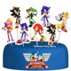 thumbnail image 4 of Kit de 24 piezas con temática de Sonic the Hedgehog, suministros para fiestas de cumpleaños, decoración de tartas de Sonic de dibujos animados, juguetes para niños, regalo, 4 of 5