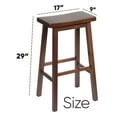 thumbnail image 5 of PJ Wood Classic Saddle Seat 29-Inch Tall Counter Stools, Walnut (Set of 6), 5 of 7