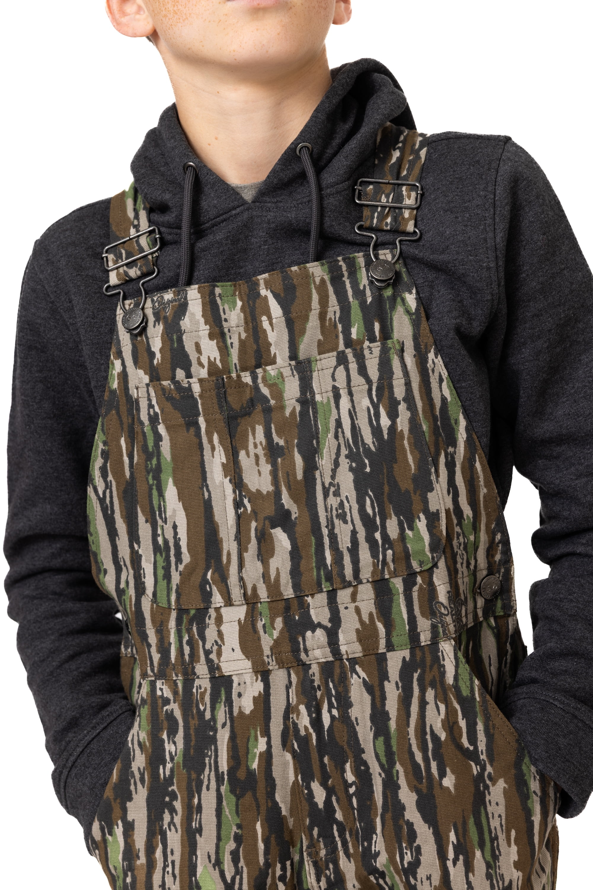 Realtree Youth Hunting Bib Overalls Hardwoods Camo
