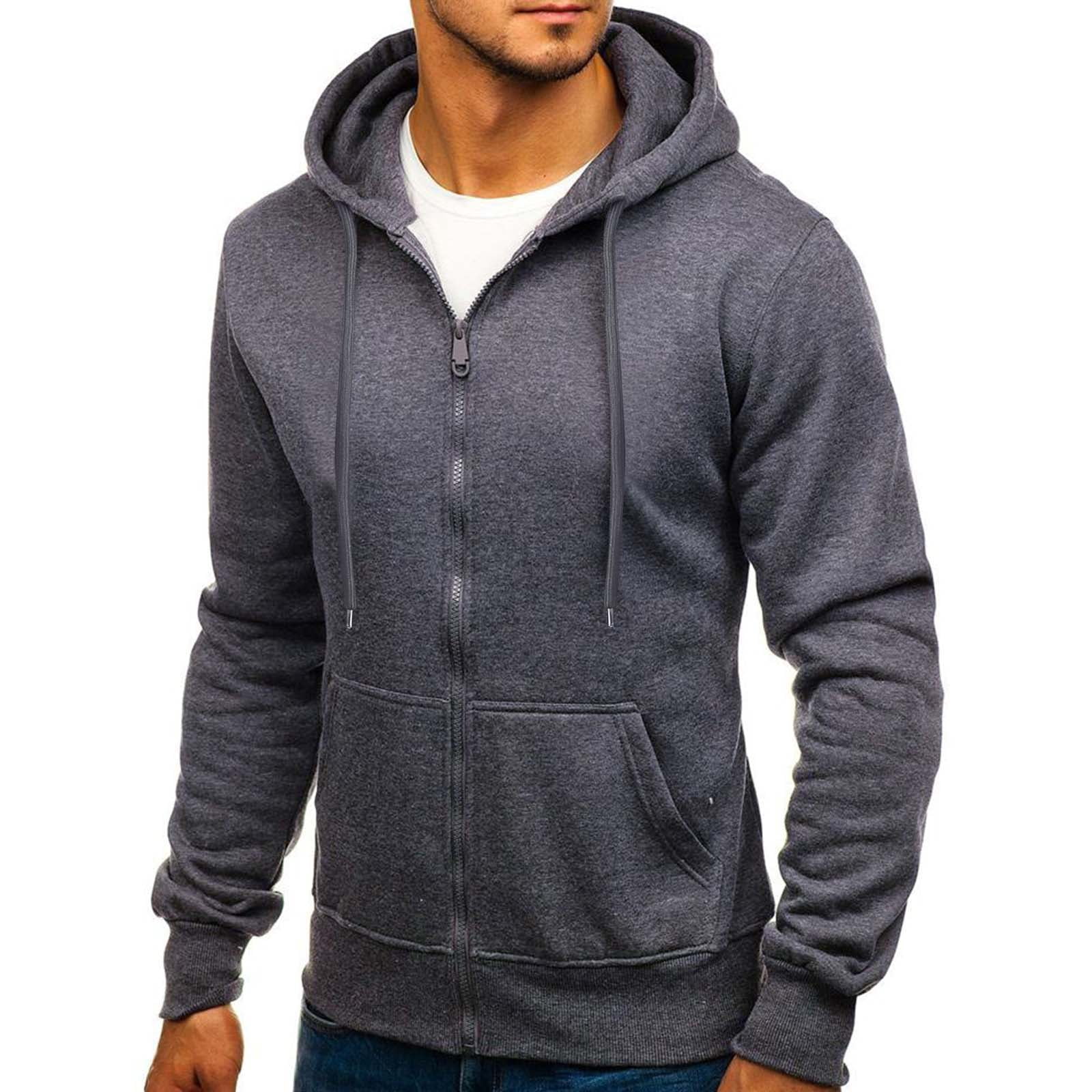 Outfmvch Hoodies For Men Hoodie Thick Fleece Custom Graphic Printed Hooded Shirt Sweat Men Luxury Hoodie Zip Up Hoodie Dark Gray 2Xl