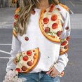 thumbnail image 2 of Fun Pizza Mom Sweatshirt For Women Long Sleeve Pullover, 2 of 7