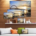 thumbnail image 3 of Bridge Sunset Panorama - Seashore Wall Art on Canvas, 3 of 4