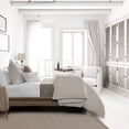 thumbnail image 4 of Basic Ticking Stripes Walnut Duvet Cover Set Full, 4 of 5