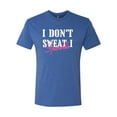 thumbnail image 2 of Wild Bobby, I Don't Sweat I Sparkle Glitter Fitness Print, Gym/Workout, Men Premium Tri Blend Tee, Vintage Royal, Small, 2 of 4
