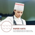thumbnail image 4 of 80pcs Chef Paper Hats Diner Food Serving Hats Paper Caps for Restaurants, 4 of 8