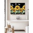 thumbnail image 6 of Sunflowers Wall Art for Living Room,Canvas Picture Wall Decor for Bathroom Bedroom,Botanical Watercolor Butterfly Plant Painting Artwork for Office Kitchen Hallway Dining Room Home Decor 12"x16", 6 of 8