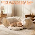 thumbnail image 6 of Cat Tunnel with Cat Bed 2 in 1 Collapsible Plush Play Tunnel for Cats Kittens Large Space Interactive Pet Hideaway with Removable Cushion, 6 of 7