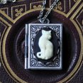 thumbnail image 2 of Collar con candado para libros con forma de gato, joyería con forma de libro, collar con forma de libro, regalo para amantes, collar estilo cuervo, collar casual y versátil, 2 of 6