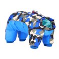 thumbnail image 4 of Ropa de invierno para perros, cálida y resistente al viento, con cremallera trasera y cuatro patas, color azul, camuflaje 10#, 4 of 14