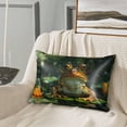 thumbnail image 2 of Pofeuu Intellectual Frog Pond Print Satin Pillowcase for Hair and Skin Pillow Cases, Silk Pillow Cases, Soft Cooling Pillow Covers, 20x30 Inches（Pillow core not included）, 2 of 7