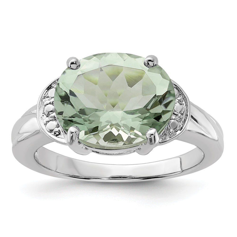 FB Jewels 1.13 Carat Genuine Peridot and White Topaz 925 Sterling Silver Birthstone Ring FB Jewels 1.13 Carat Genuine Peridot and White Topaz 925 Sterling Silver Birthstone Ring