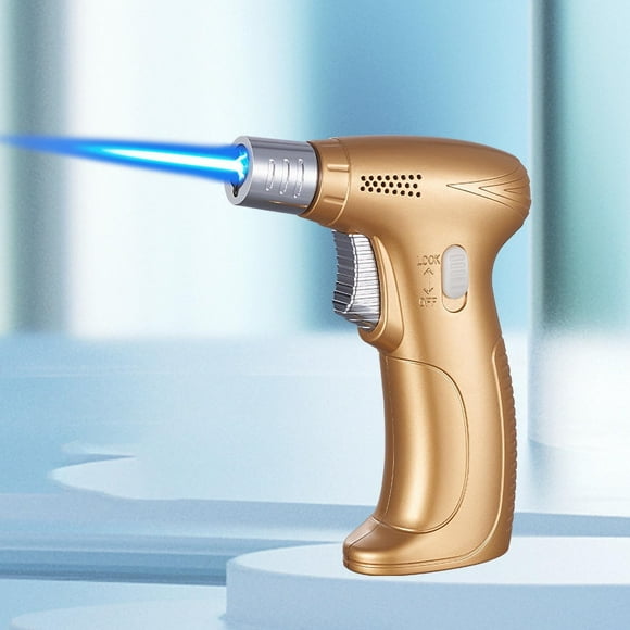 Cigarette Lighter, Butane torch Refillable Cooking torch Kitchen Blowtorch Lighter with Adjustable Flame for Dessert Pudding Grilling and Baking Not Included Butane