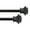 Black Matte, variant on Deco Window 2 Pack Black Adjustable Curtain Rod with Finial & Bracket Set - 48" to 84" 5/8" Diameter
