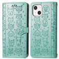 thumbnail image 1 of Funda Cartera FOXDOCK para iPhone 13 Mini , Flip PU con Relieve de Gatos y Perros, Tarjetero y Soporte, 1 of 6