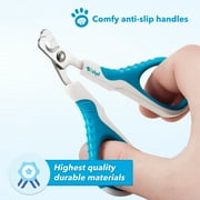 BOSHEL Ergonomic Comfortable Cat Nail Clippers - Stainless Steel Angled Blade Pet Grooming Scissors