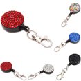 thumbnail image 3 of Langgg Shiny Rhinestones Retractable Buckle Certificate Lanyard Mobile Phone Rope Metal Clip Keychain, 3 of 8