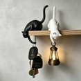thumbnail image 6 of 3D Perched Cat Statue with Hanging Lantern Light, Resin Black Cat Sculpture Night Lamp, Edge Sill Decorative Figurine for Shelf Cabinet Bedroom Living Room Indoor Art Ornament Decor, 6 of 6