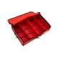 thumbnail image 4 of Caja de almacenamiento para ropa interior con cierre de cremallera y asa de transporte multiusos. Rojo, 4 of 9