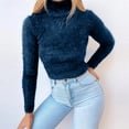 thumbnail image 2 of Dgankt Sweaters for Women Casual Turtleneck Fuzzy Sweater Pullover Soft Knit Fashion Tops Slim Blouses,Sizes M-3XL, 2 of 7
