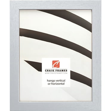 Craig Frames Essentials, 9x11 inch Picture Frame, Brushed Silver