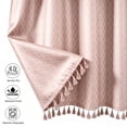 thumbnail image 5 of LVRLVR 1Pc Diamond Jacquard Shower Curtain Set, Heavyweight Polyester, Tassel & Hookless 2 Styles, Bathroom Curtain with Liner or Hooks, 5 of 8