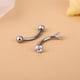 thumbnail image 5 of Tendencia de moda personalizada 316L acero inoxidable diamante ceja armadura cuerpo perforado joyería ceja armadura anillo ceja, 5 of 6