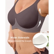 MINTREUS Bras for Women Supportive Wireless Push Up Bras Comfort No Underwire Full Coverage Seamless