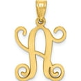 thumbnail image 3 of Ss/Gold Plated Sterling Silver Gold-Plated Letter A Initial Pendant Made In United States xna518gp/a, 3 of 5