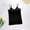 Black women sleeveless v neck tank top a1, variant on Women Sleeveless V Neck Tank Top for Casual Summer Basic Solid Strappy Slim Vest Holiday Trendy Blouses, Black L