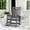 Multi-tone Gray, variant on SERWALL Oversized Outdoor Rocking Chair Set of 2, All-Weather HDPE Patio Rocker with Wide Armrests for Porch, Patio & Lawn, Grey