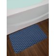 thumbnail image 2 of Floral Bath Mat, Demonstration of Vintage Style Garden Flowers and Leaves Meadow Field Plantation, Plush Bathroom Decor Mat with Non Slip Backing, 29.5" X 17.5", Dark Blue, by Ambesonne, 2 of 2