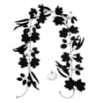 thumbnail image 2 of Gothic Halloween Decor, 79 Inch Black Halloween Garlands, Artificial Fall Leaves White Pumpkin Decor, Spooky Halloween Decor for Indoor Mantel Door Wall Home Party, 1 Pack, 2 of 6