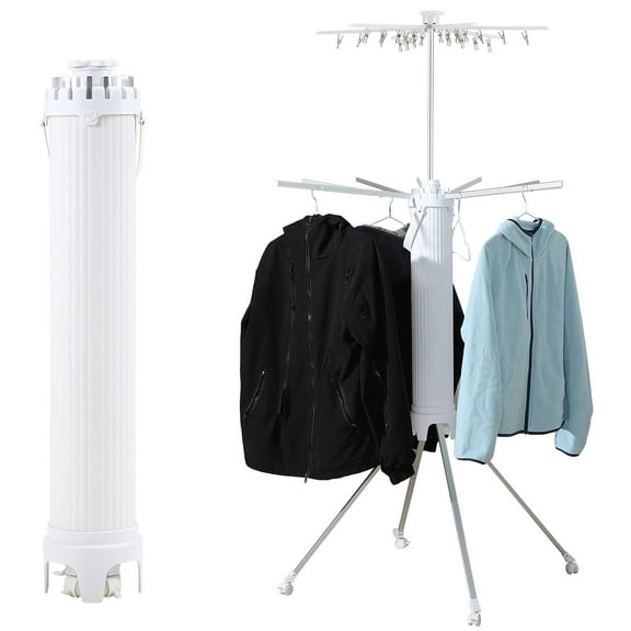 Collapsible Space Saving Laundry Drying Rack with 4 Pulleys,Aluminum Dry Rack for Clothes