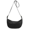 thumbnail image 3 of Spencer Leather Hobo Bag for Women Retro Sling Crescent Bag Crossbody Shoulder Bag Casual Handbag Trendy Tote Purse, Black, 3 of 10