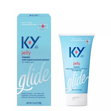 K-Y Jelly Personal Water Based Lubricant, 4 Ounce pack of 2