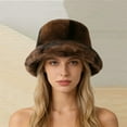 thumbnail image 5 of Bucket Hats for Woman Winter Clothing Fluffy Fuzzy Fitness Soft Fisherman Cap Men's Hats & Caps Brown, 5 of 9